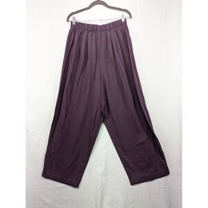 West Park Womens‎ Purple Wide Leg Lounge Pants Elastic Waist Plus Size 18W Comfy